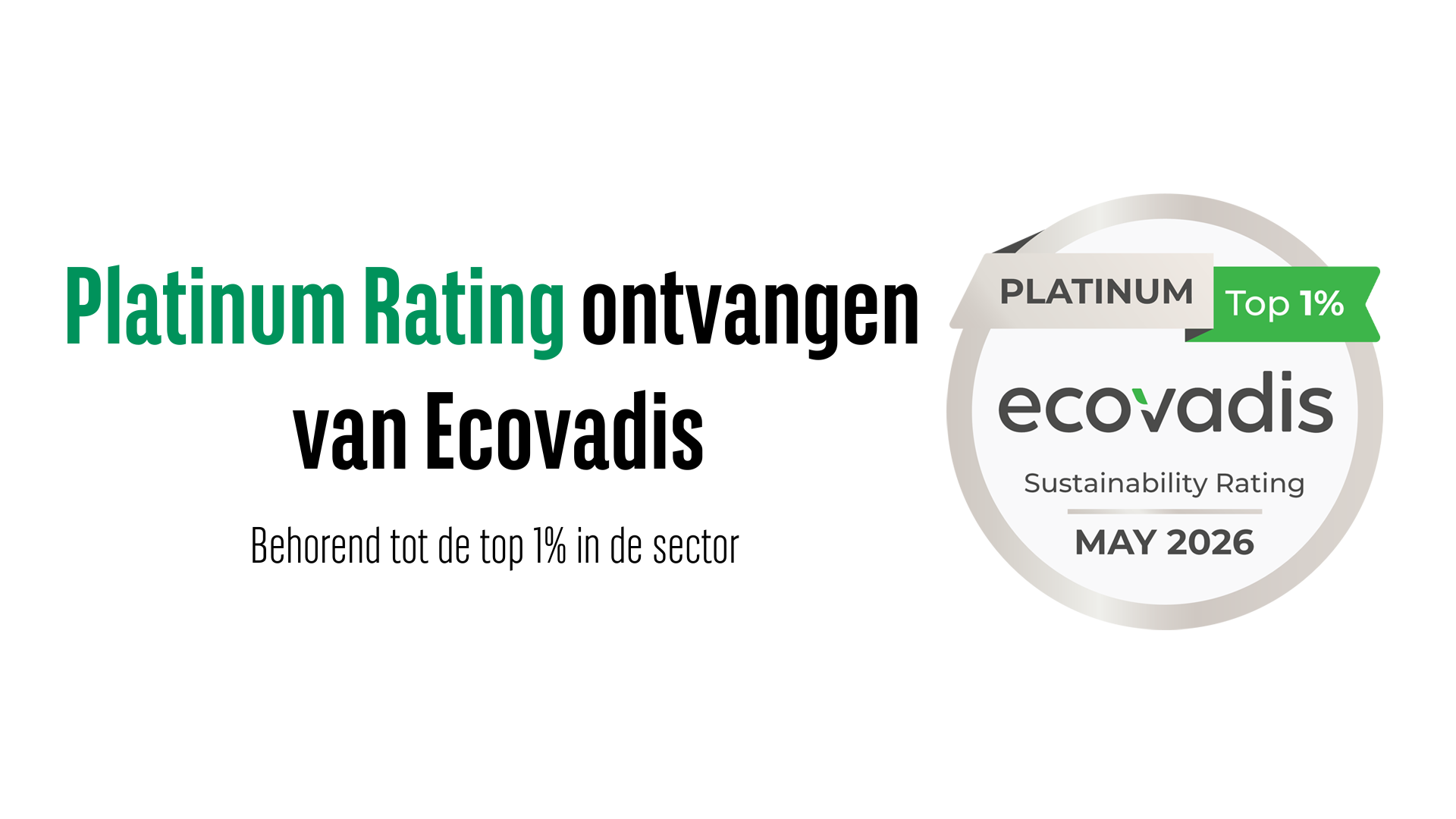 EcoVadis Platinum Rating MVO