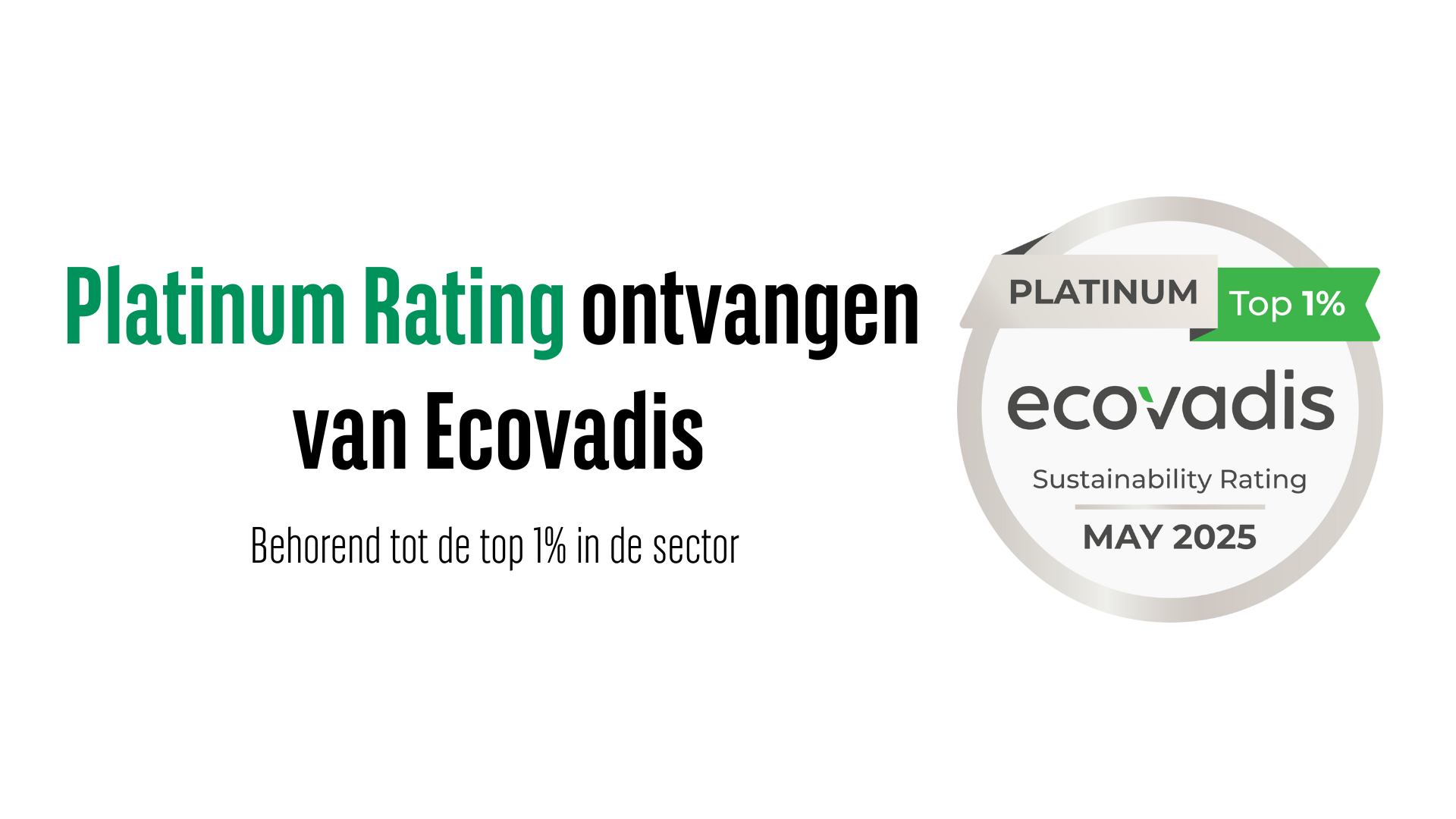 EcoVadis Platinum Rating MVO
