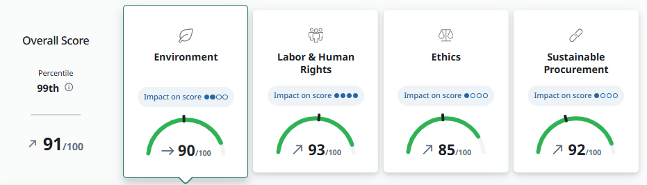 Ecovadis score