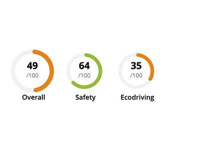 Monitor driver's score